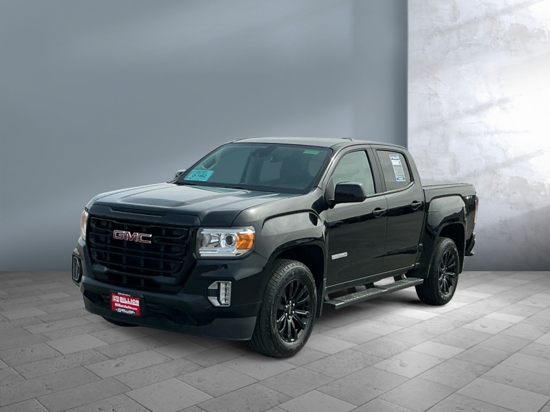 Black 2022 GMC Canyon Elevation Crew Cab 4WD Pickup Truck Four-Wheel Drive 8-Speed Automatic