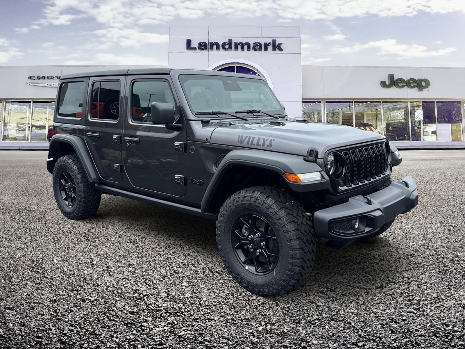 Gray (Granite Crystal Metallic Clearcoat) 2025 Jeep Wrangler Willys 4-Door 4WD SUV / Crossover Four-Wheel Drive 8-Speed Automatic