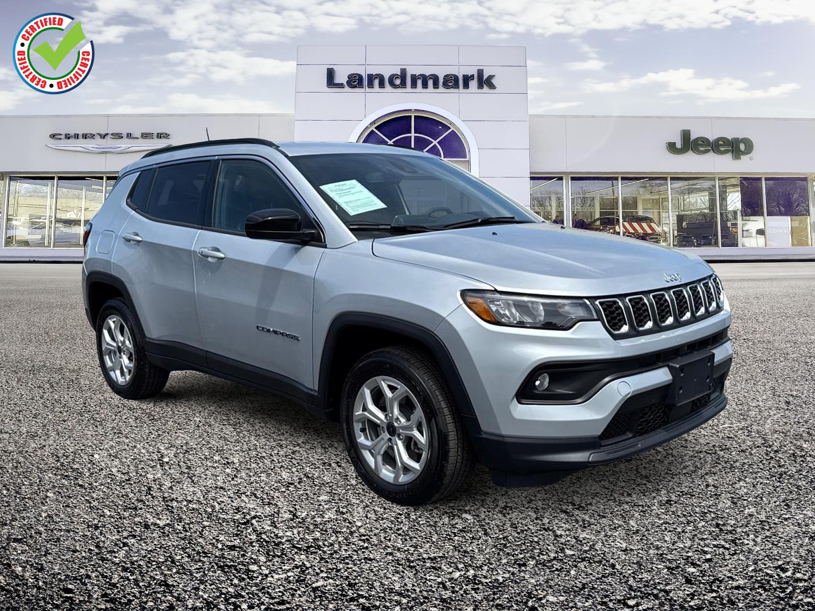 Silver 2025 Jeep Compass Latitude 4WD SUV / Crossover Four-Wheel Drive 8-Speed Automatic
